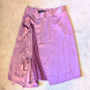 Wildfang Empower Satin Wrap Skirt